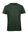 Heren T-shirt Triblend B&C TM055 Heather Forest